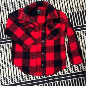 Red and Black Plaid light jacket outerwear CiSONO
